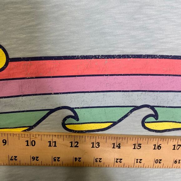 Life is good womens graphic tshirt XL blue lightweight beach outdoor colorful - Picture 6 of 9